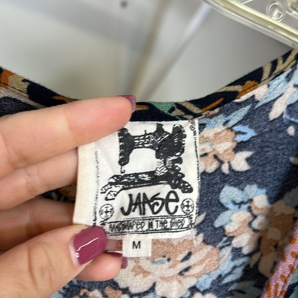 Jaase Patchwork Button Front Dress- M - Picture 3 of 6